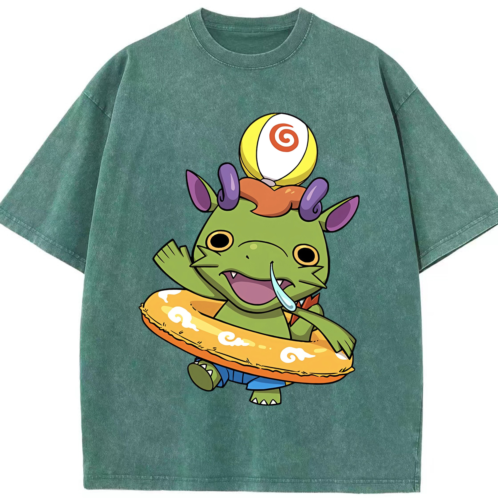 （画像用） 妖怪ウォッチ Yo-kai Watch 綿100% ヴィンテージ風 半袖Tシャツ（フロントプリント）